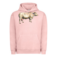 Pigment Salmon charolais cattle Urban Hoodie - LillyAllenDesigns