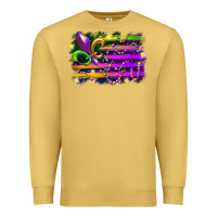 Antique Gold mardi gras flag Premium Sweatshirt - RacoonDesign