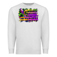 Oatmeal Heather mardi gras flag Premium Sweatshirt - RacoonDesign