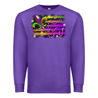Purple mardi gras flag Premium Sweatshirt - RacoonDesign