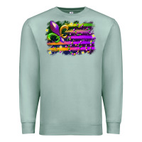 Seafoam mardi gras flag Premium Sweatshirt - RacoonDesign