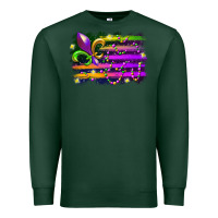 Sports Green mardi gras flag Premium Sweatshirt - RacoonDesign