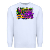 White mardi gras flag Premium Sweatshirt - RacoonDesign