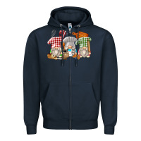 Navy bakery gnomes Zipper Hoodie - Zillion Design Studio