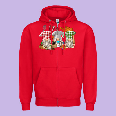 Bakery Gnomes Zipper Hoodie Designed By Zillion Design Studio