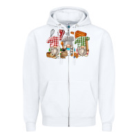 White bakery gnomes Zipper Hoodie - Zillion Design Studio