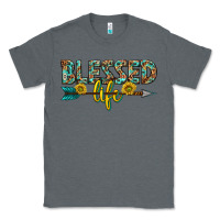 Charcoal Heather blessed life western Classic Tee - texasbilliewilder