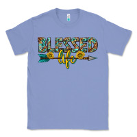 Colony Blue blessed life western Classic Tee - texasbilliewilder