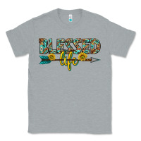 Heather Grey blessed life western Classic Tee - texasbilliewilder
