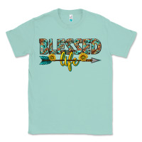Seafoam blessed life western Classic Tee - texasbilliewilder