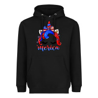 Black 4th of july 'merica unicorn Heavyweight Hoodie - Zillion Design Studio