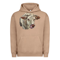 Pigment Burro Charolais Cattle Face Urban Hoodie - LillyAllenDesigns