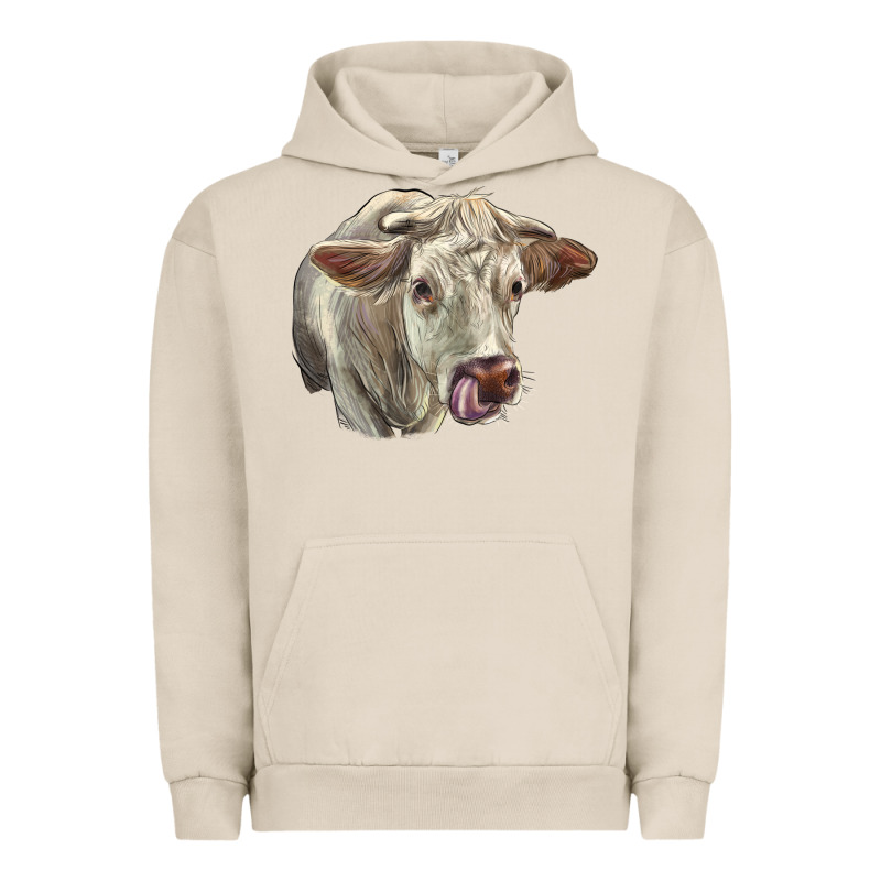 Charolais Cattle Face Urban Hoodie by LillyAllenDesigns | Teevron