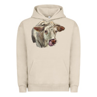 Pigment French Oak Charolais Cattle Face Urban Hoodie - LillyAllenDesigns