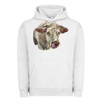 Pigment Lunar Rock Charolais Cattle Face Urban Hoodie - LillyAllenDesigns