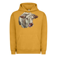 Pigment Peanut Butter Charolais Cattle Face Urban Hoodie - LillyAllenDesigns