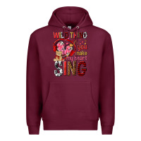 Burgundy wild thing you make my heart sing Premium Hoodie - NancyCooperArtShop