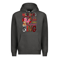 Charcoal Heather wild thing you make my heart sing Premium Hoodie - NancyCooperArtShop