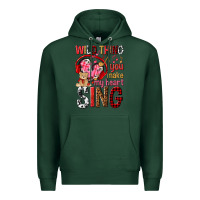Sports Green wild thing you make my heart sing Premium Hoodie - NancyCooperArtShop