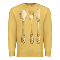 Antique Gold spoon fork knife fa element Premium Sweatshirt - FaDigitalArtStudio