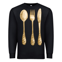 Black spoon fork knife fa element Premium Sweatshirt - FaDigitalArtStudio
