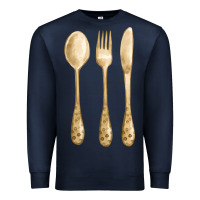 Navy spoon fork knife fa element Premium Sweatshirt - FaDigitalArtStudio