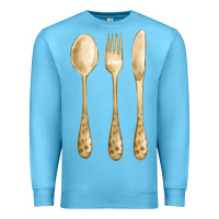 Ocean Blue spoon fork knife fa element Premium Sweatshirt - FaDigitalArtStudio