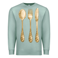 Seafoam spoon fork knife fa element Premium Sweatshirt - FaDigitalArtStudio