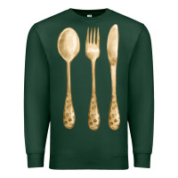 Sports Green spoon fork knife fa element Premium Sweatshirt - FaDigitalArtStudio