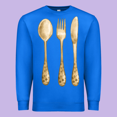 Spoon Fork Knife Fa Element Premium Sweatshirt Designed By Fadigitalartstudio