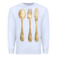 White spoon fork knife fa element Premium Sweatshirt - FaDigitalArtStudio