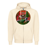 Sandshell Baby Cow Christmas Zipper Hoodie - RanaPortraitStore