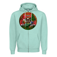 Seafoam Baby Cow Christmas Zipper Hoodie - RanaPortraitStore