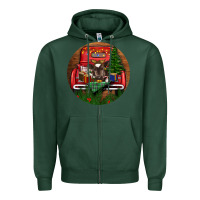 Sports Green Baby Cow Christmas Zipper Hoodie - RanaPortraitStore
