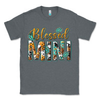 Charcoal Heather blessed mini with leopard and aztec Classic Tee - texasbilliewilder