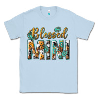 Dusty Blue blessed mini with leopard and aztec Classic Tee - texasbilliewilder