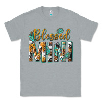 Heather Grey blessed mini with leopard and aztec Classic Tee - texasbilliewilder