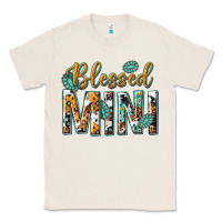 Natural blessed mini with leopard and aztec Classic Tee - texasbilliewilder