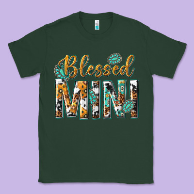 Classic Tee blessed mini with leopard and aztec