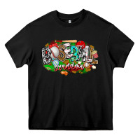Black baseball grandma Heavy Core Tee - CowhideDigitalArt