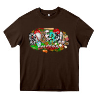 Chocolate Brown baseball grandma Heavy Core Tee - CowhideDigitalArt