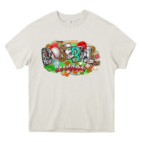 Cream baseball grandma Heavy Core Tee - CowhideDigitalArt