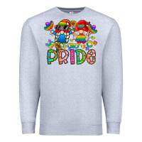Heather Grey pride Premium Sweatshirt - CowhideDigitalArt