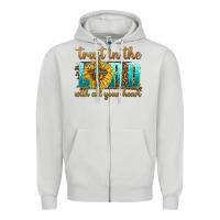 Dove Grey trust in the lord with all your heart Zipper Hoodie - texasbilliewilder
