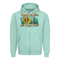 Seafoam trust in the lord with all your heart Zipper Hoodie - texasbilliewilder