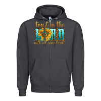 Trust In The Lord With All Your Heart Zipper Hoodie | Teevron