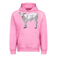 Fuchsia Pink charolais calf Urban Hoodie - LillyAllenDesigns