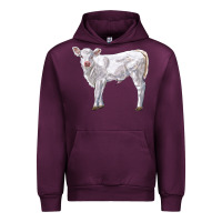 Mauve Wine charolais calf Urban Hoodie - LillyAllenDesigns
