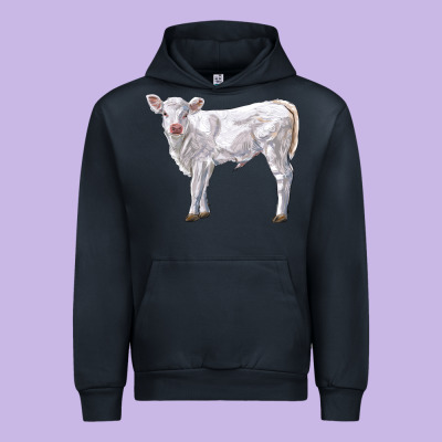 Charolais Calf Urban Hoodie Designed By Lillyallendesigns