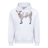 White charolais calf Urban Hoodie - LillyAllenDesigns